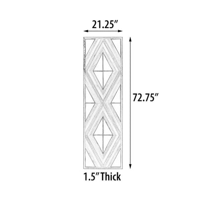 Contemporary Aspen Double Diamond Multi Tone 72 Inch Mirror