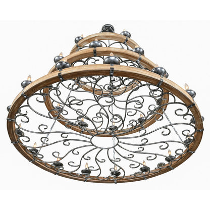 Three Tier Ridge Line 75" Chandelier