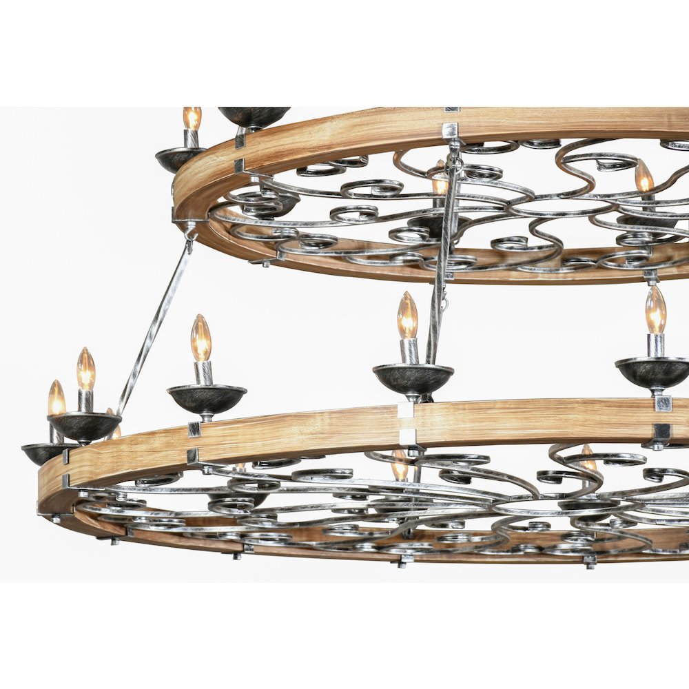 Three Tier Ridge Line 75" Chandelier