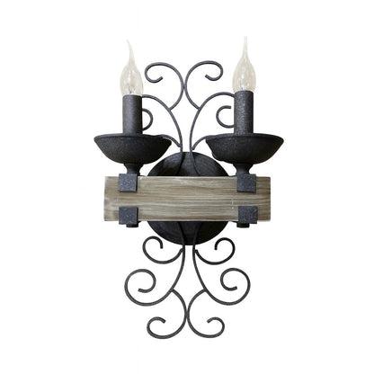 2 Pack Ridge Line Double Sconce