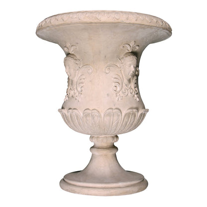 Classic Lady Mask Urn Stone Cast