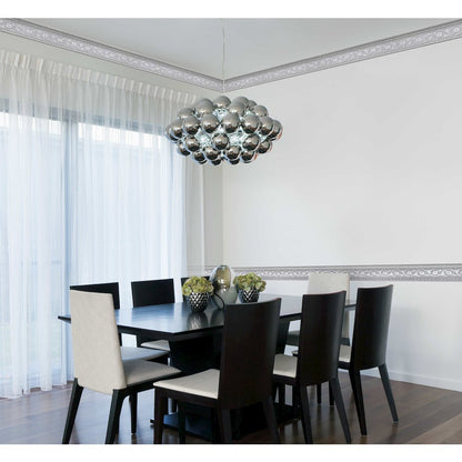 Grey and Silver Crown Molding 92 Inch