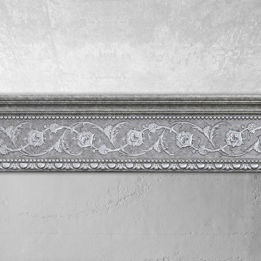 Grey and Silver Crown Molding 92 Inch