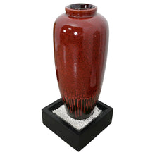 Red Bubbling Fountain With Base