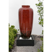 Red Bubbling Fountain With Base