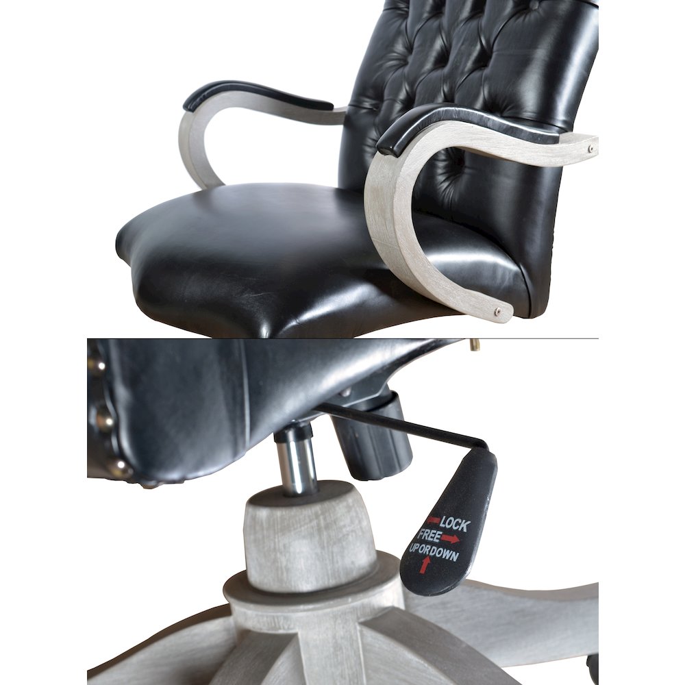 Mystique Gray Office Leather Chair