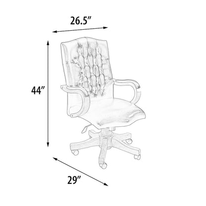 Mystique Gray Office Leather Chair