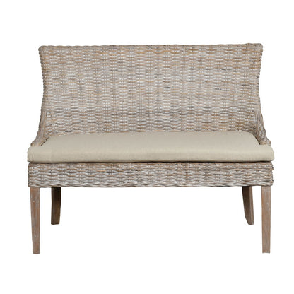 Alfresco Bench Kuba Weave Savannah Wash