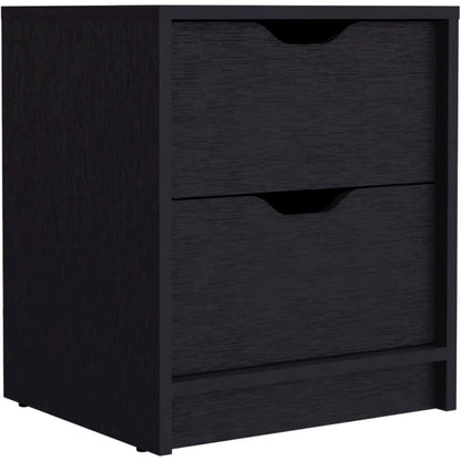 Basilea Nightstand Black MDF