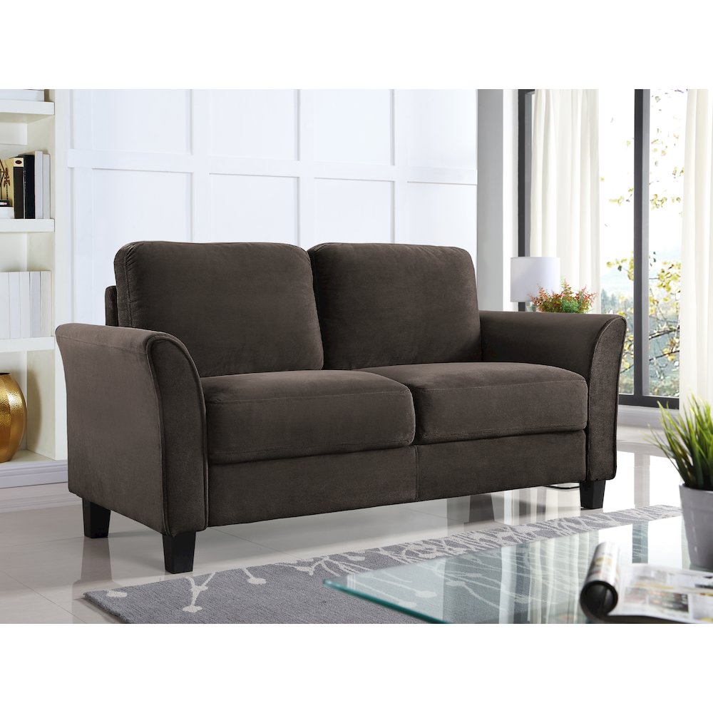 Westin Loveseat Curved Arm Coffee