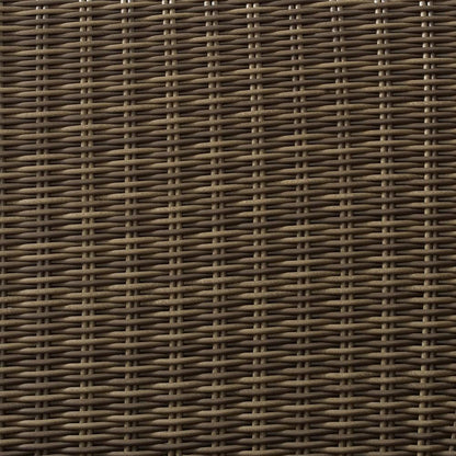 Weathered Brown Outdoor Wicker Rectangular Side Table for Patio Use