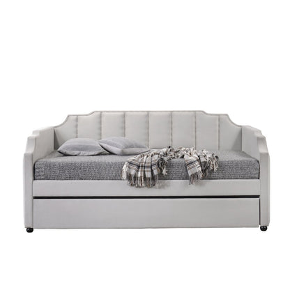 Peridot Daybed w/Trundle (Twin), Dove Gray Velvet