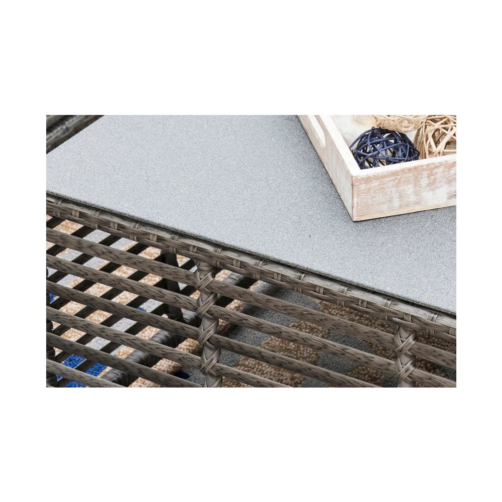 Panama Jack Graphite Square Coffee Table with glass