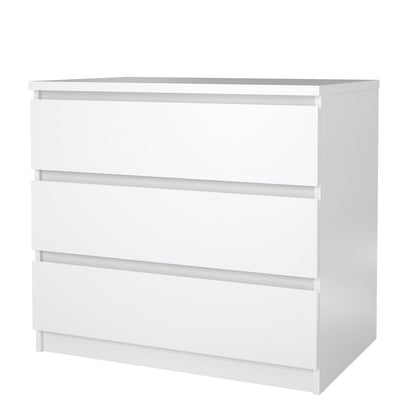Scottsdale 3 Drawer Chest, White High Gloss