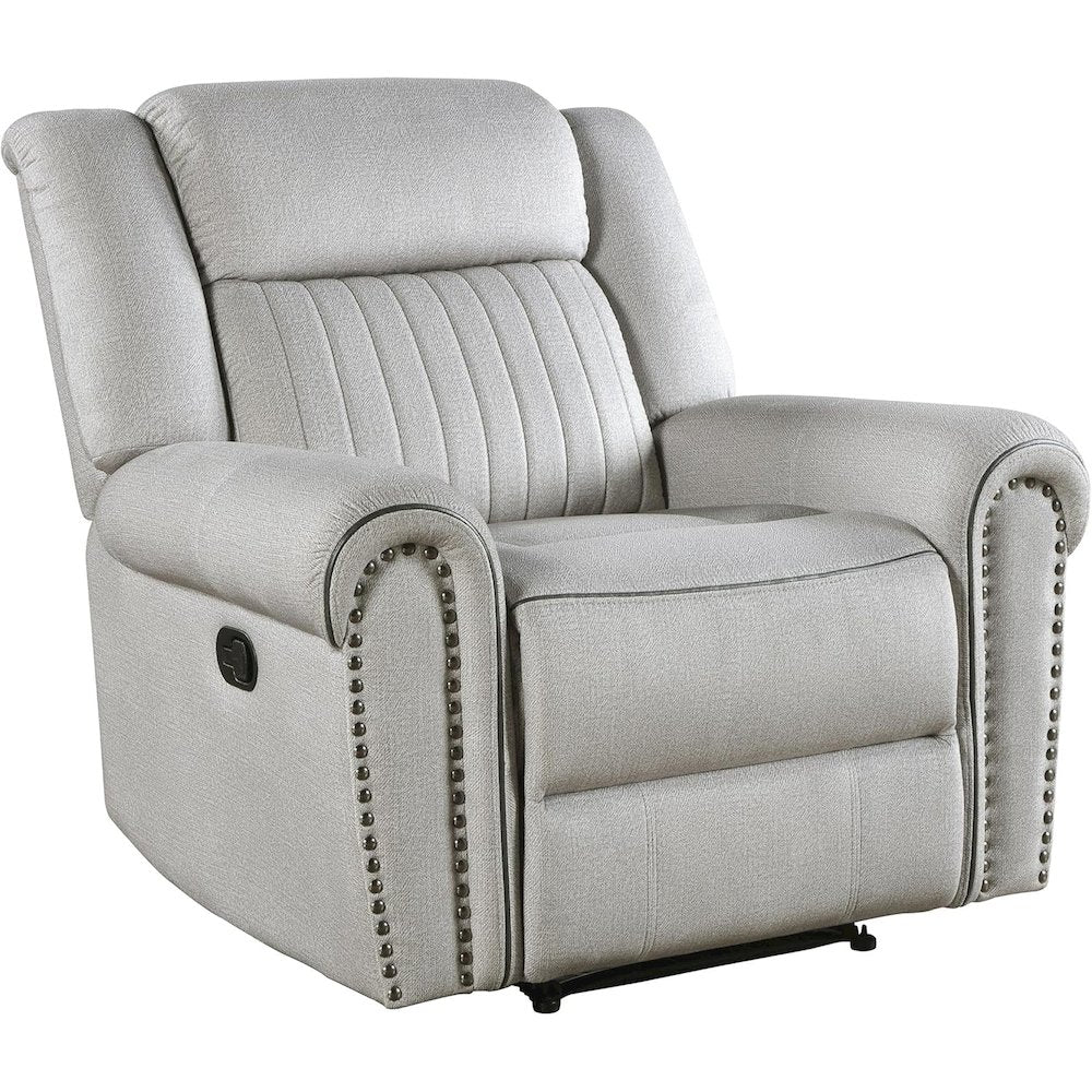 Lexicon Brennen Microfiber Reclining Chair in Mist