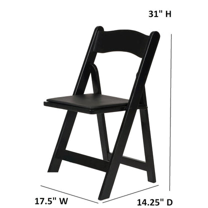 Commerical Seating Products American Padded Folding Chairs, Black