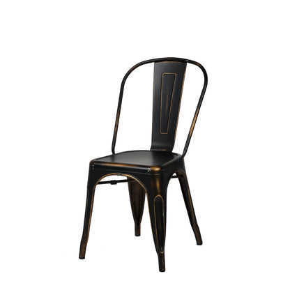 Commerical Seating Products Oscar Antique Black Dining Chairs, Amber