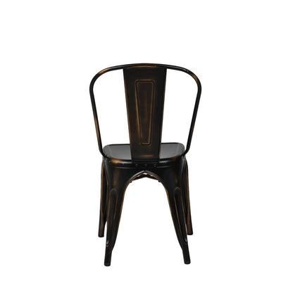 Commerical Seating Products Oscar Antique Black Dining Chairs, Amber