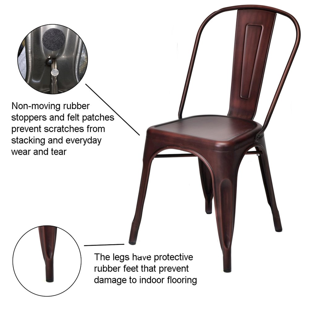 Commerical Seating Products Oscar Rose Gold Dining Chairs