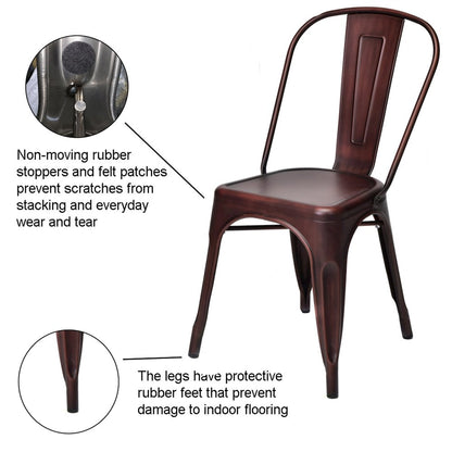 Commerical Seating Products Oscar Rose Gold Dining Chairs