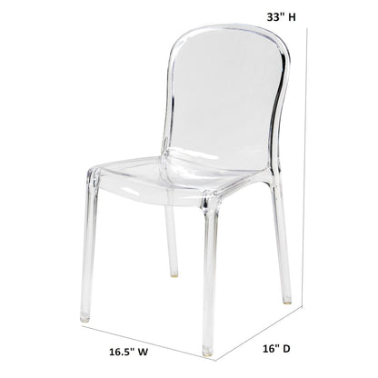 Commerical Seating Products Clear Genoa Chairs