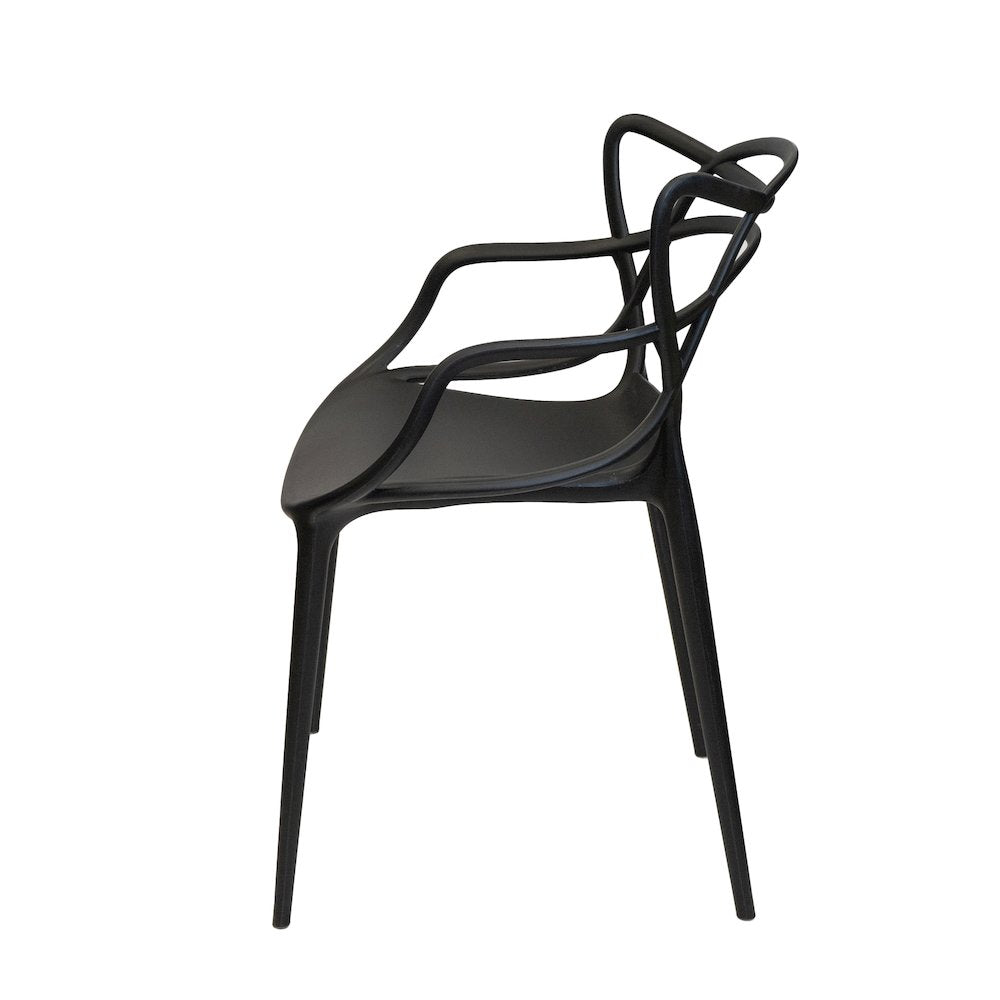 Set Of 5 Kids David Side Chair - Black