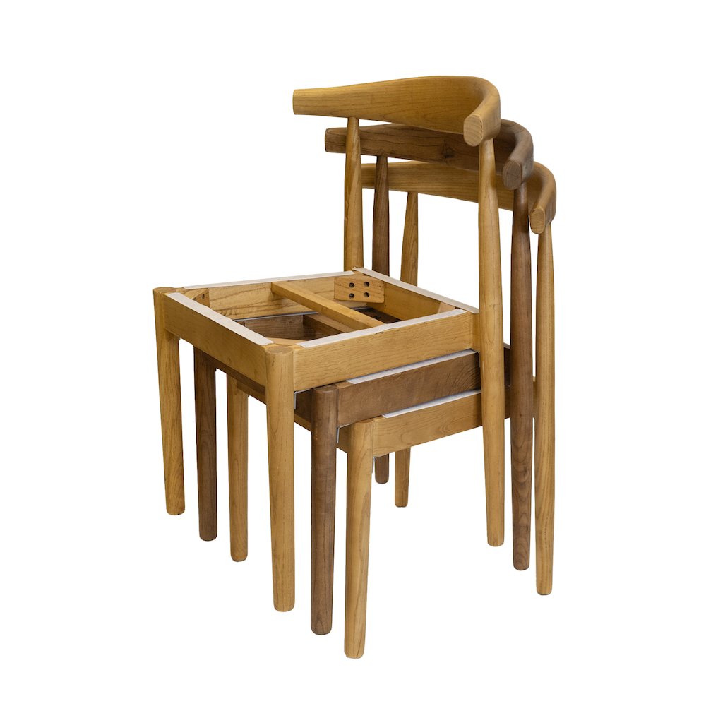 Commerical Seating Products Mid Century Café Dark Walnut Dining Chairs