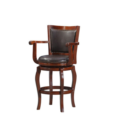 Jones Swivel Bar Stool - Brown/Cherry