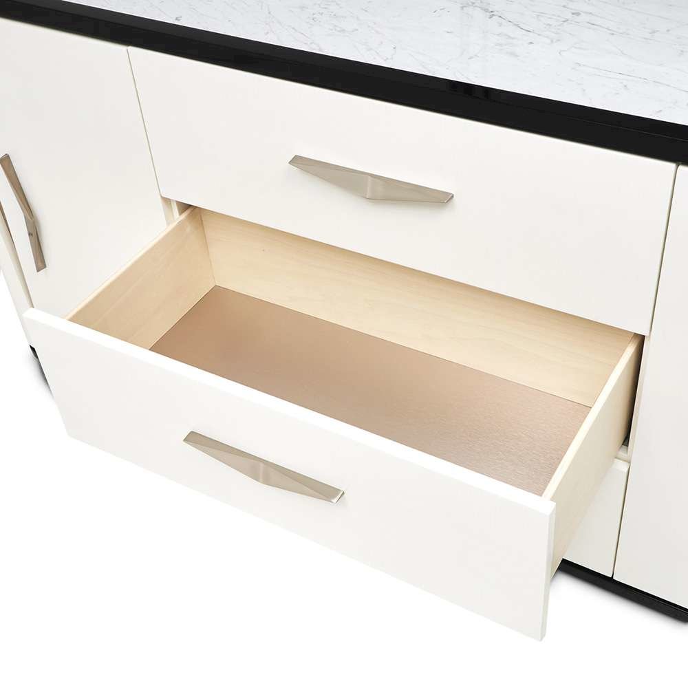 Tuxedo Sideboard & Mirror - Piano Keyboard