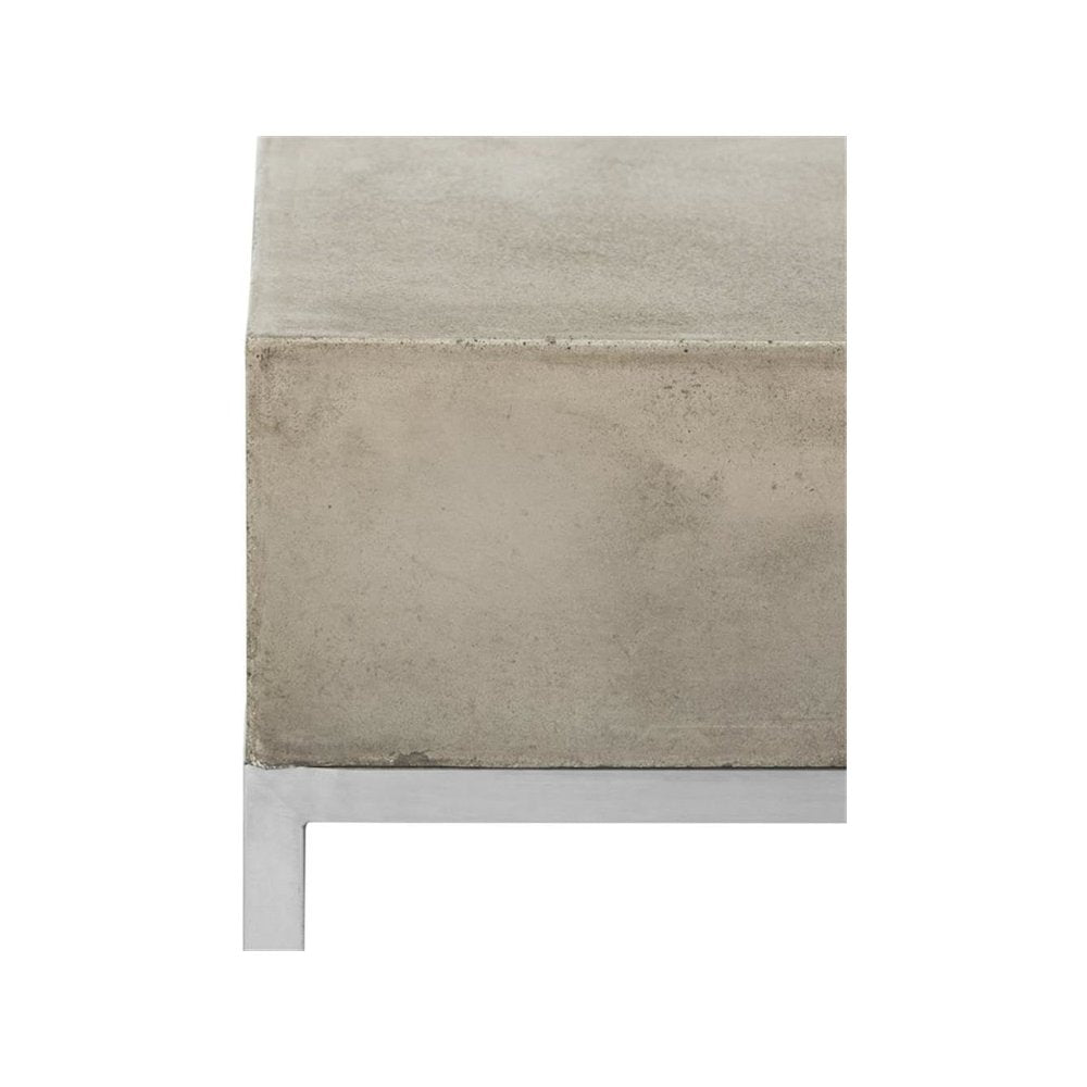 Eartha Indoor/Outdoor Modern Concrete 11.42-Inch H Coffee Table