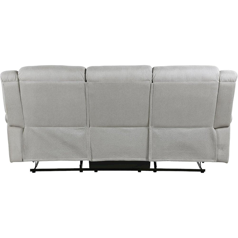 Lexicon Brennen Microfiber Double Reclining Sofa in Mist