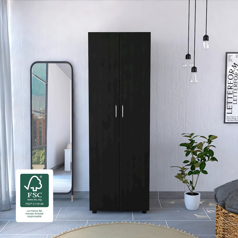 Aurora Armoire Black MDF