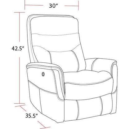 Linen Recliner Nursery Glider – Boucle Chair with Power Lift Feature