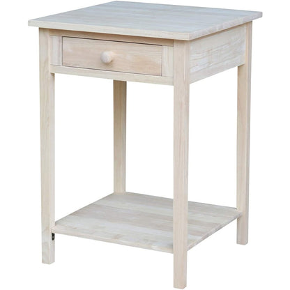 Hampton Bedside Table, Unfinished