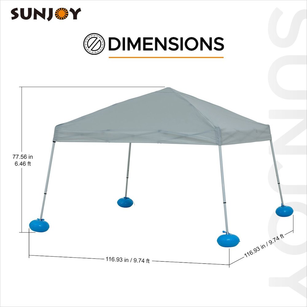 Floating Pool Canopy Pop Up Gazebo Canopy, Steel-Aluminum Frame Floating Tent
