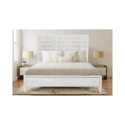 Sarah Eastern King Bed in Brushed Ivory