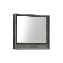 Bosco 30" Framed Mirror With Shelve - Ocean Gray Finish