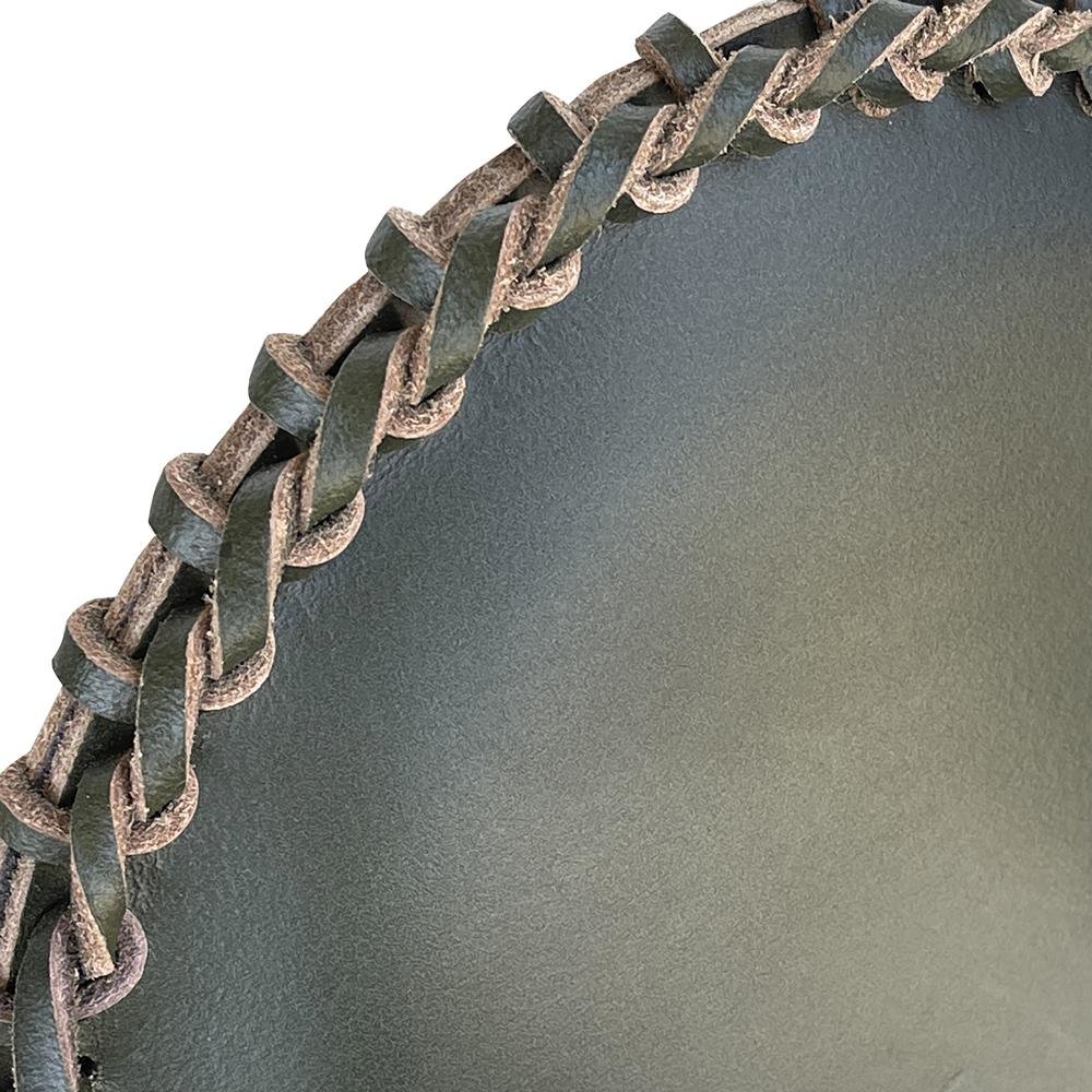 AmeriHome Genuine Leather Butterfly Chair - Forest Green