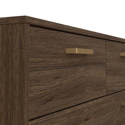 Tone 8 Drawer Double Dresser, Mocha Oak