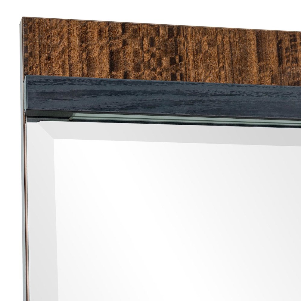 Kayner Dresser Mirror with LED Lights - Charcoal