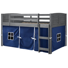 LOUVER LOW LOFT ANTIQUE GREY W/ BLUE TENT KIT