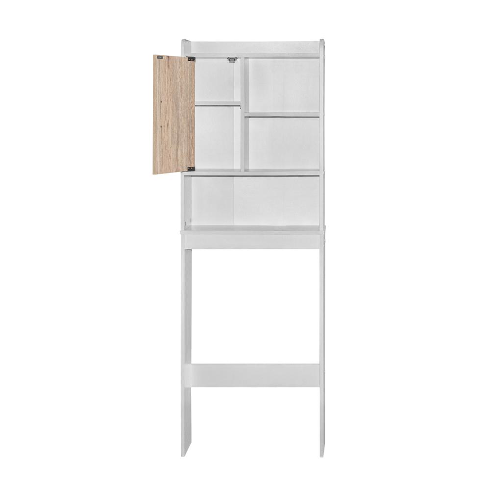 Better Home Products Ace Over-the-Toilet Storage Cabinet in White & Natural Oak