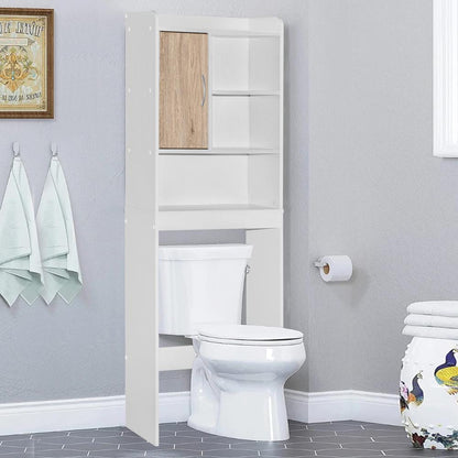 Better Home Products Ace Over-the-Toilet Storage Cabinet in White & Natural Oak