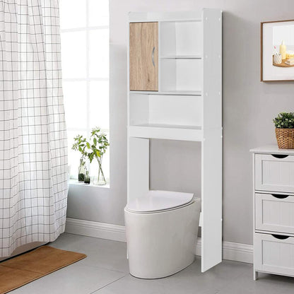 Better Home Products Ace Over-the-Toilet Storage Cabinet in White & Natural Oak