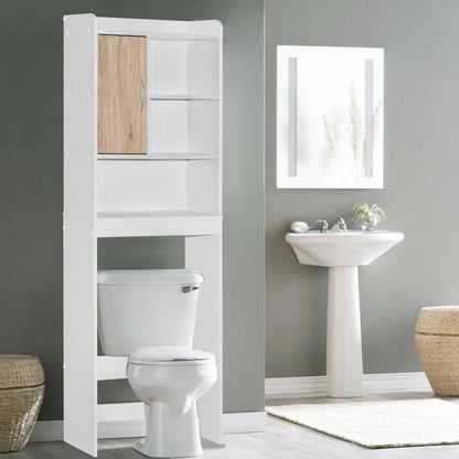Better Home Products Ace Over-the-Toilet Storage Cabinet in White & Natural Oak