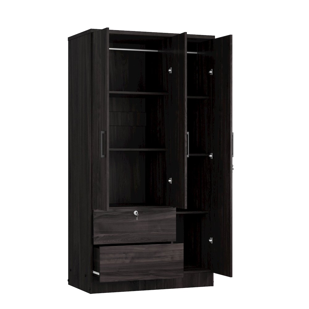 Symphony Wardrobe Closet with Two Drawers