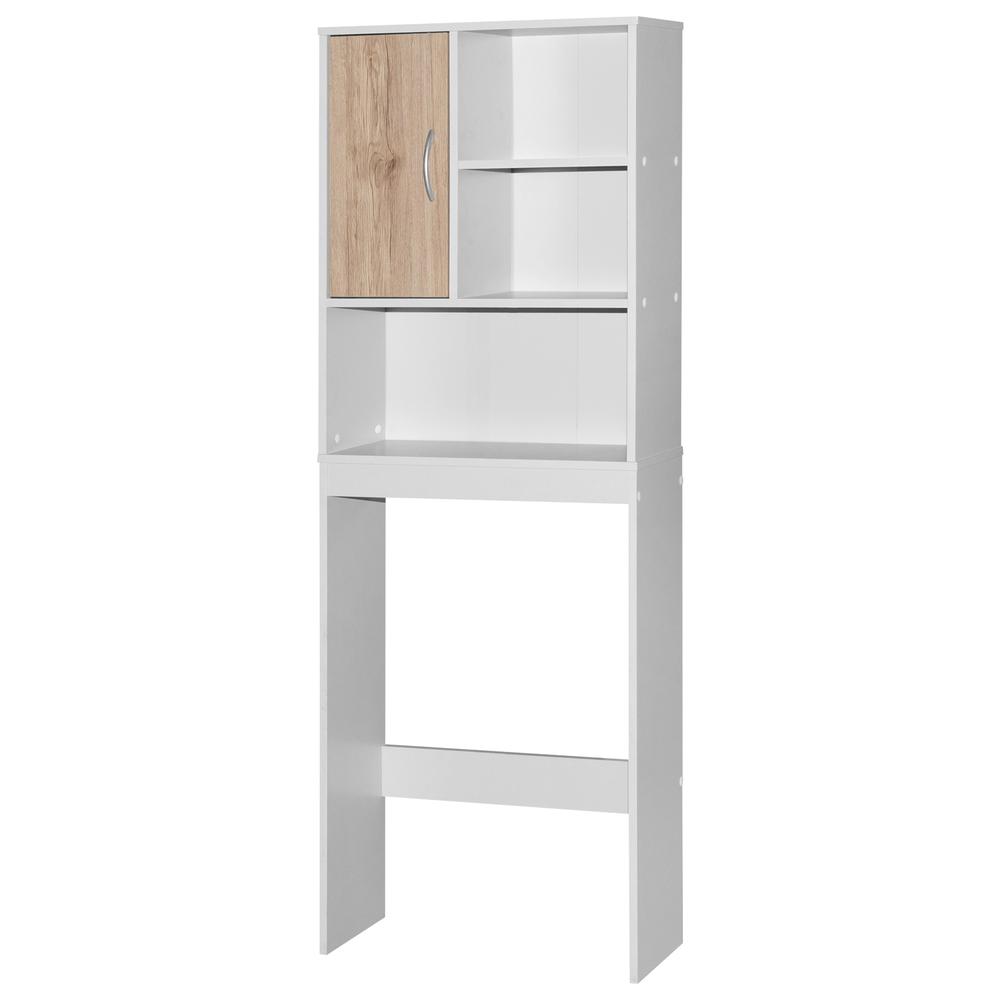 Better Home Products Ace Over-the-Toilet Storage Organizer in Natural Oak & Dark Gray