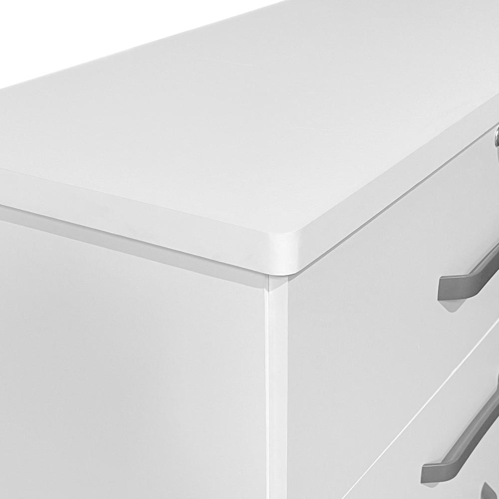 Better Home Products Xia 5 Drawer Chest of Drawers in White