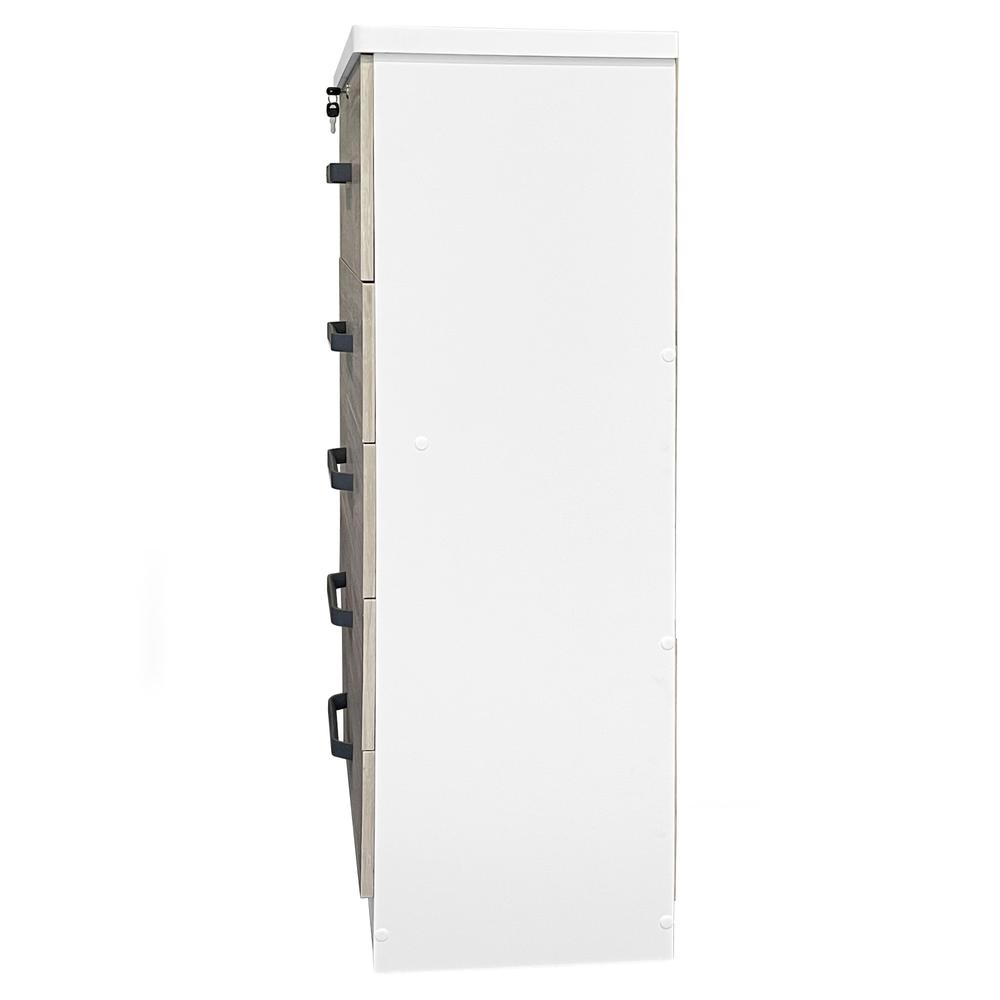 Better Home Products Xia 5 Drawer Chest of Drawers in White