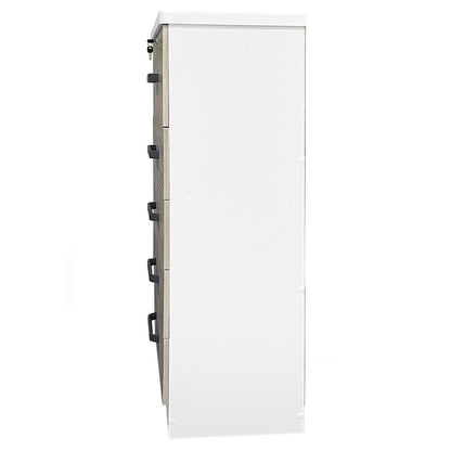 Better Home Products Xia 5 Drawer Chest of Drawers in White